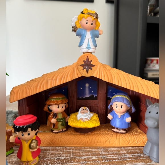 2002 Vintage Little People Nativity Scene toy playset musical jesus fisher price - Picture 3 of 10